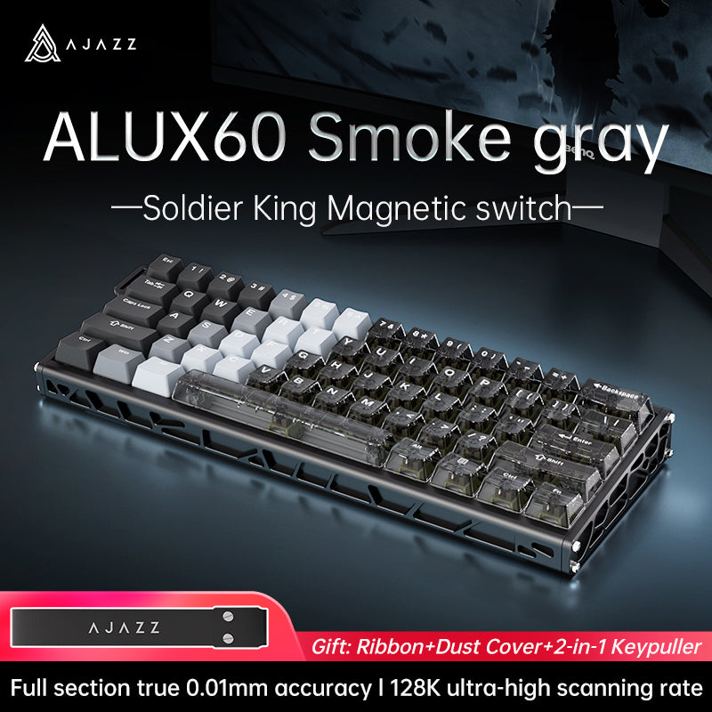 AJAZZ ALUX60 HE Series Full Aluminum Keyboard Hot-swap 8000 polling rate 0.125 milliseconds ultra-low latency