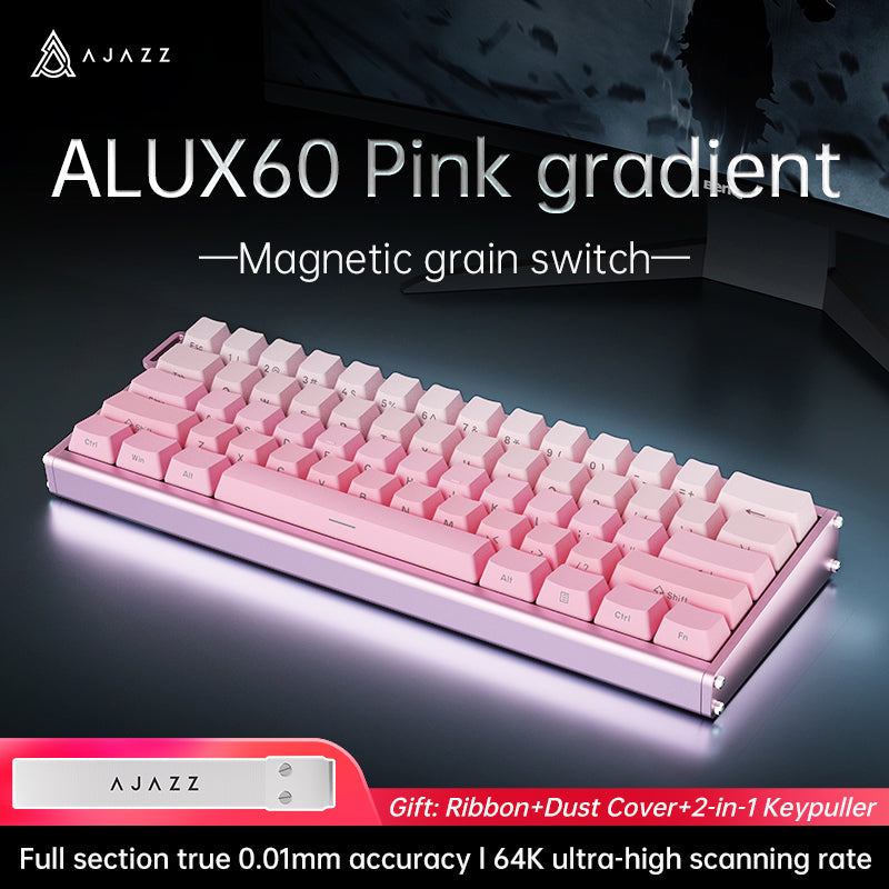 AJAZZ ALUX60 HE Series Full Aluminum Keyboard Hot-swap 8000 polling rate 0.125 milliseconds ultra-low latency