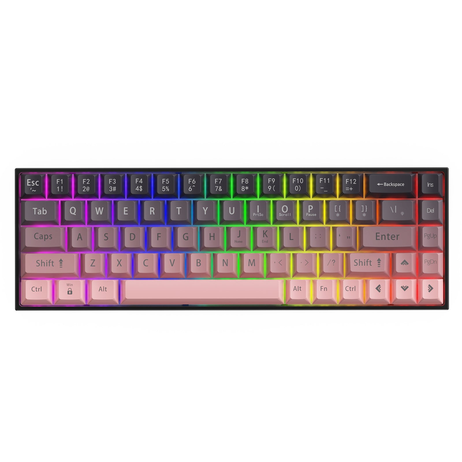 AJAZZ AK680 Keyboard wired Mixed color lights Dual key caps Full key hot swappable