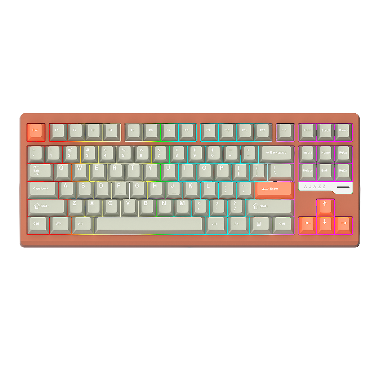 AJAZZ QS87 Aluminum Alloy Retro Mechanical Series Keyboard Three-mode