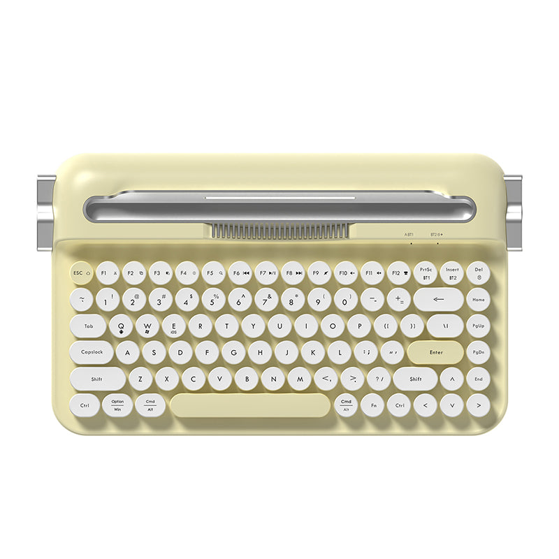 AJAZZ AF84 Wireless Keyboard Typewriter office Slot-in Stand 2.4GHz Wireless Receiver/Bluetooth