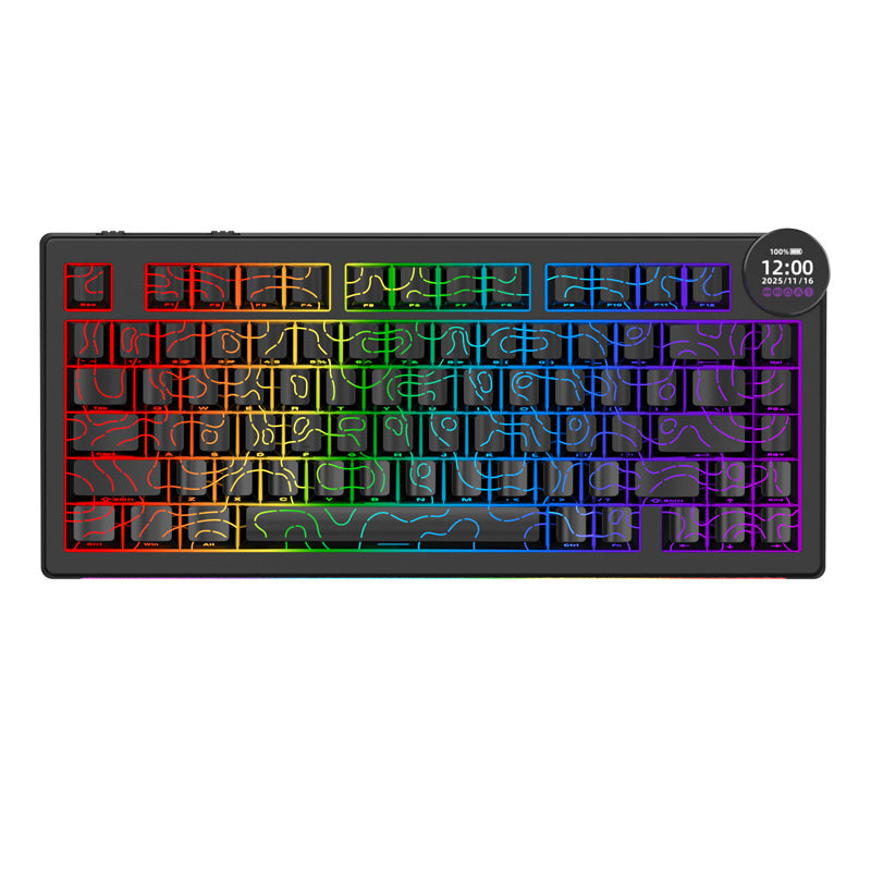 AJAZZ AK820 V2/PRO Gaming mechanical keyboard 10000mAh 2.4G/BT/Wired 1k+1K/8k+8K Underglow RGB