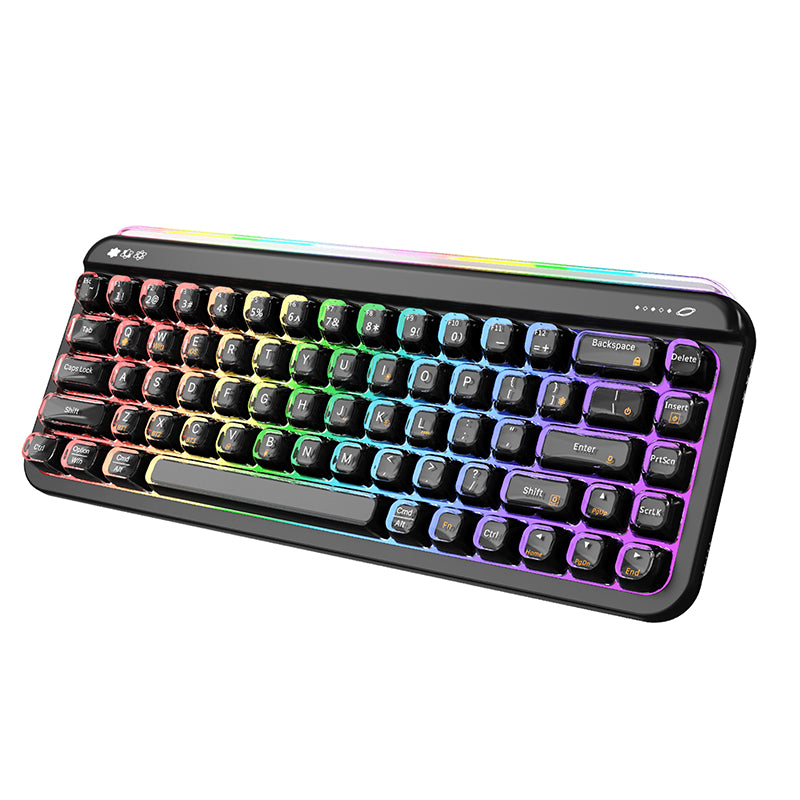 AJAZZ AF68 Tri-mode membrane keyboard 4000mAh Semi-transparent two-tone keycaps RGB side light