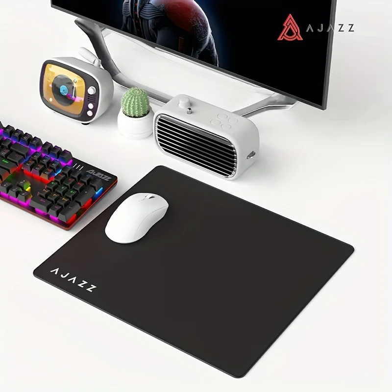 AJAZZ MP02 Black Gaming Mouse Pad (400*450*5mm) - Thickened Stitched Edges
