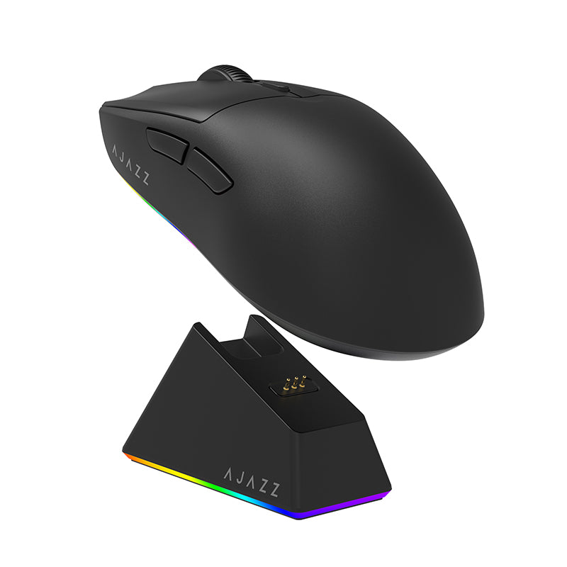 MechLands AJAZZ AJ139 V2 MC Gaming Mouse with Charging Base, Adjustable 12,000 DPI, PAW3311 Sensor, 3 Modes Wireless Mouse, 500mAh Battery, 1000 Polling Rate, 66g Lightweight, Win/Mac