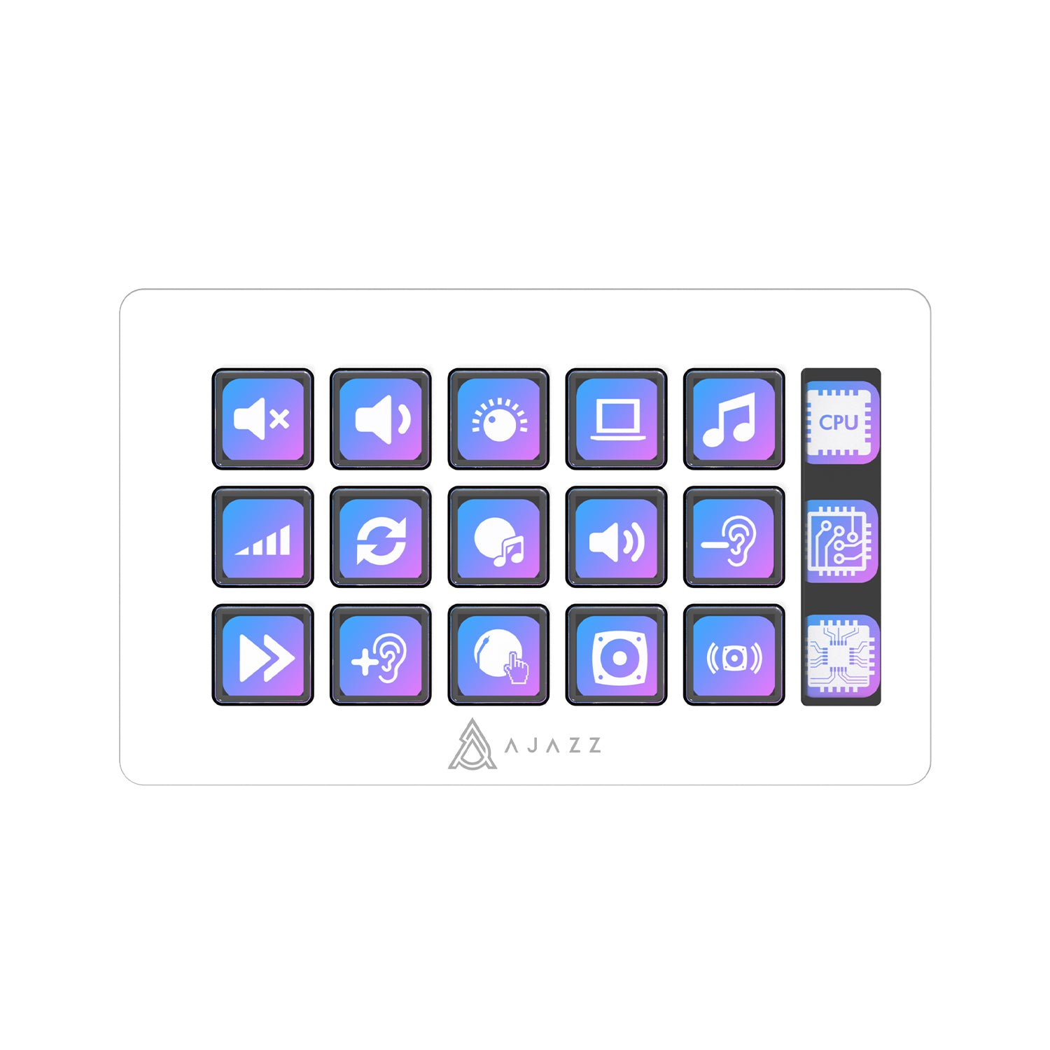 AJAZZ AKP153E Desktop Controller Console Panel With 15 Programmable Shortcut Keys, Detachable 40° Non-Slip Stand, Wired Connection, Compatible With Mac/Windows And Mainstream Live Streaming Software