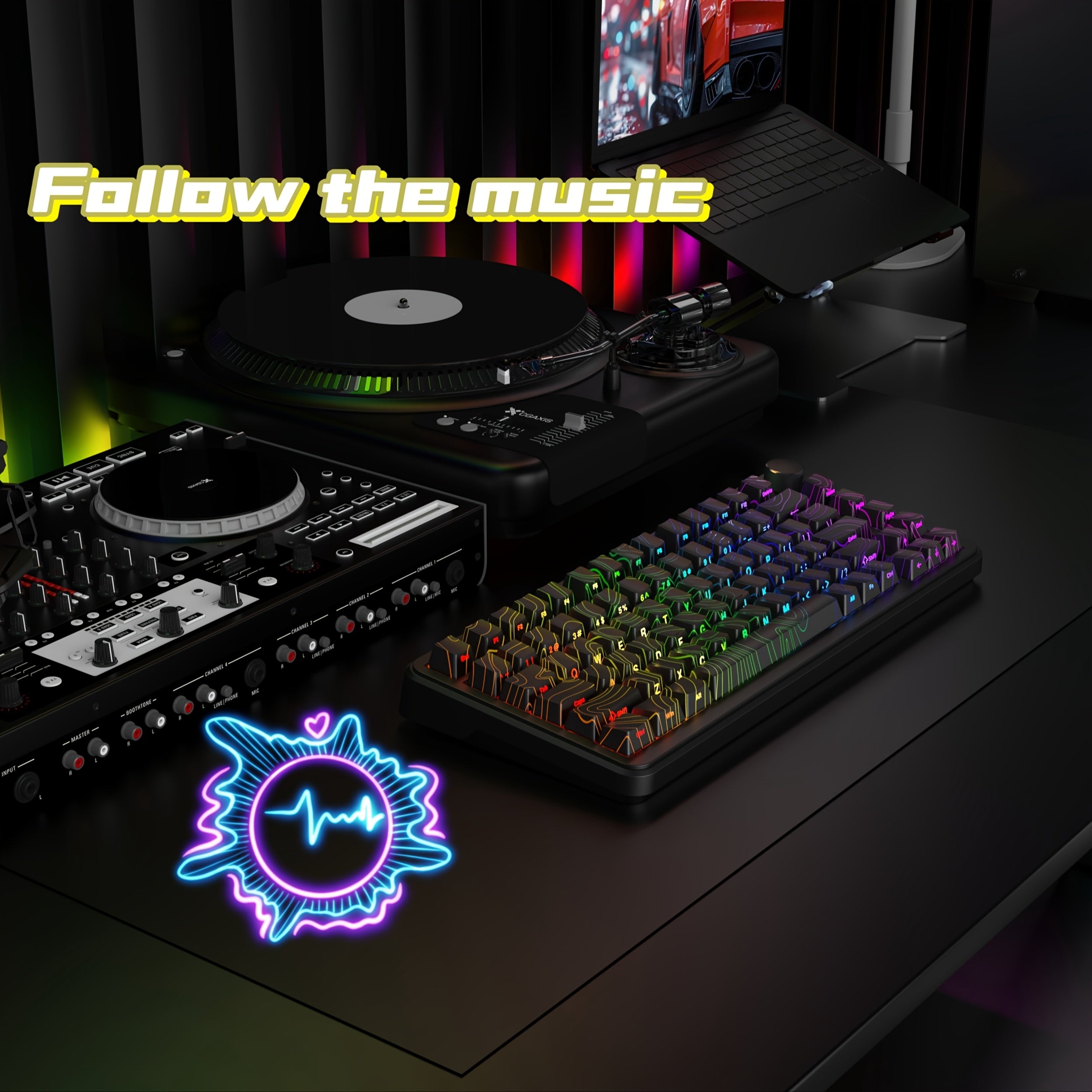 AJAZZ AK820 MAX HE Esports magnetic axis Keyboard RGB DIY version 8K return rate wired version