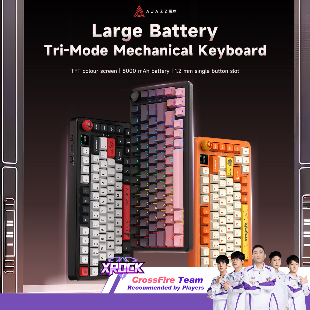 AJAZZ AK820 MAX Keyboard - Wireless Mechanical Keyboard with