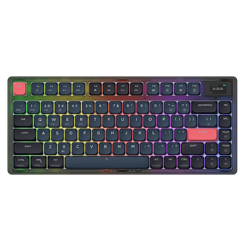 75% Low Profile Wireless RGB Mechanical Keyboard Fashionable Three