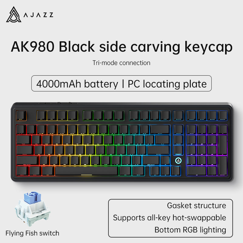 AJAZZ AK980 Gaming Mechanical Keyboard 8000mAh battery