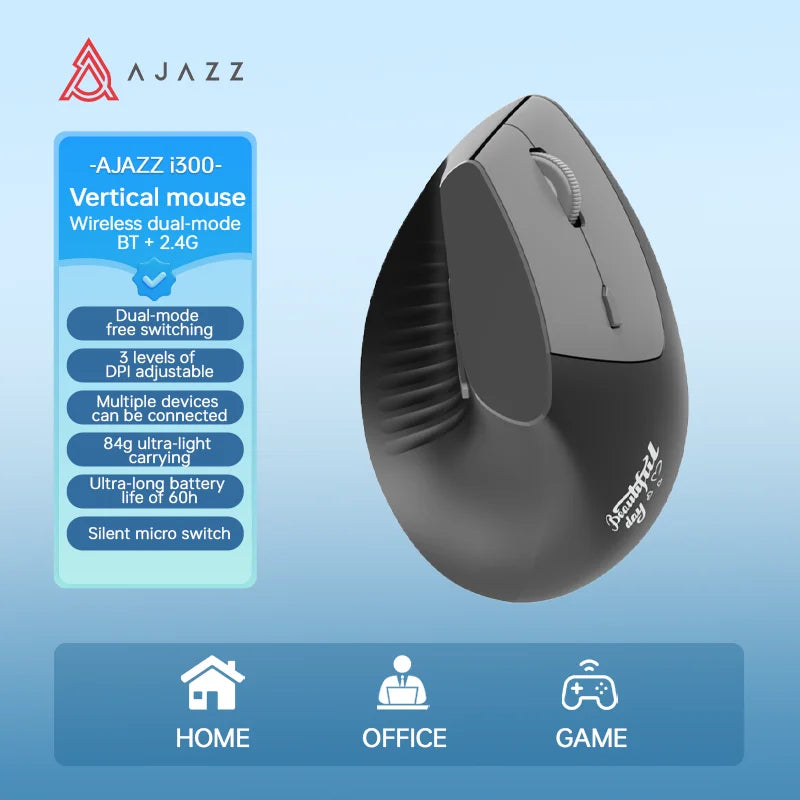 AJAZZ i300Vertical Mouse Wireless dual-mode BT+ 2.4G