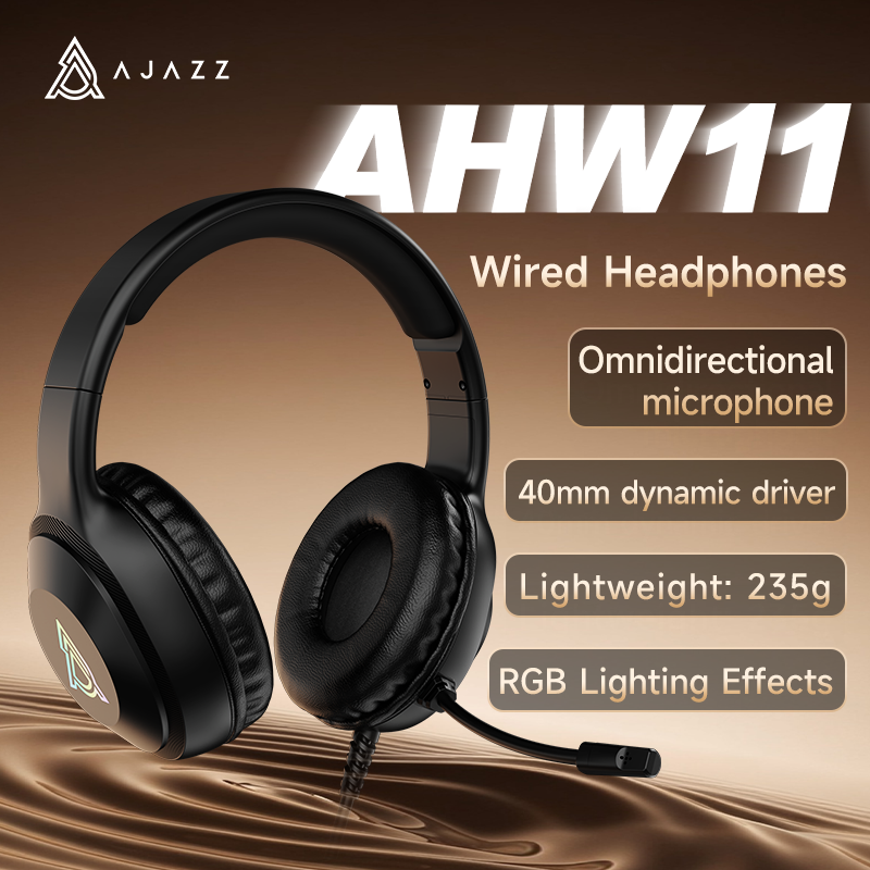 AJAZZ AHW11 Wired Over-Ear Gaming Headset – Virtual 7.1 Surround Sound, Lightweight 235g