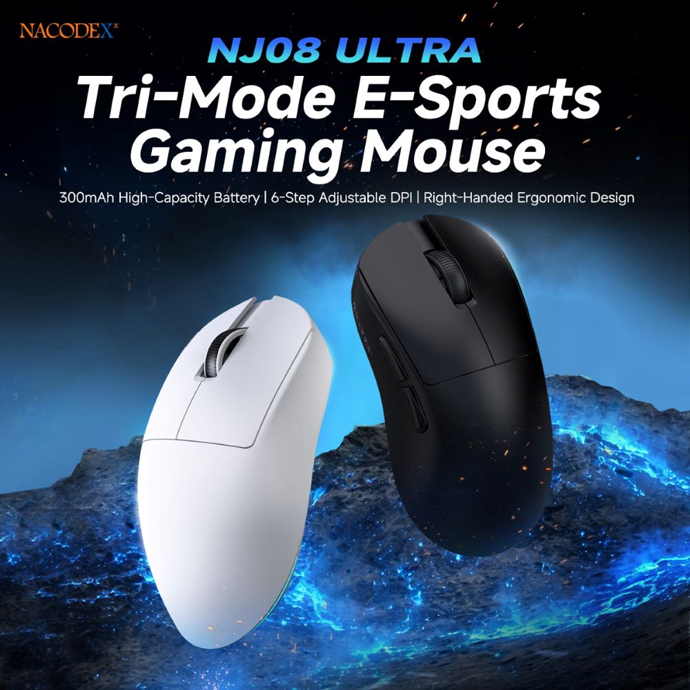 AJAZZ NJ08 ULTRA Wireless Gaming Mouse High-capacity 300mAh