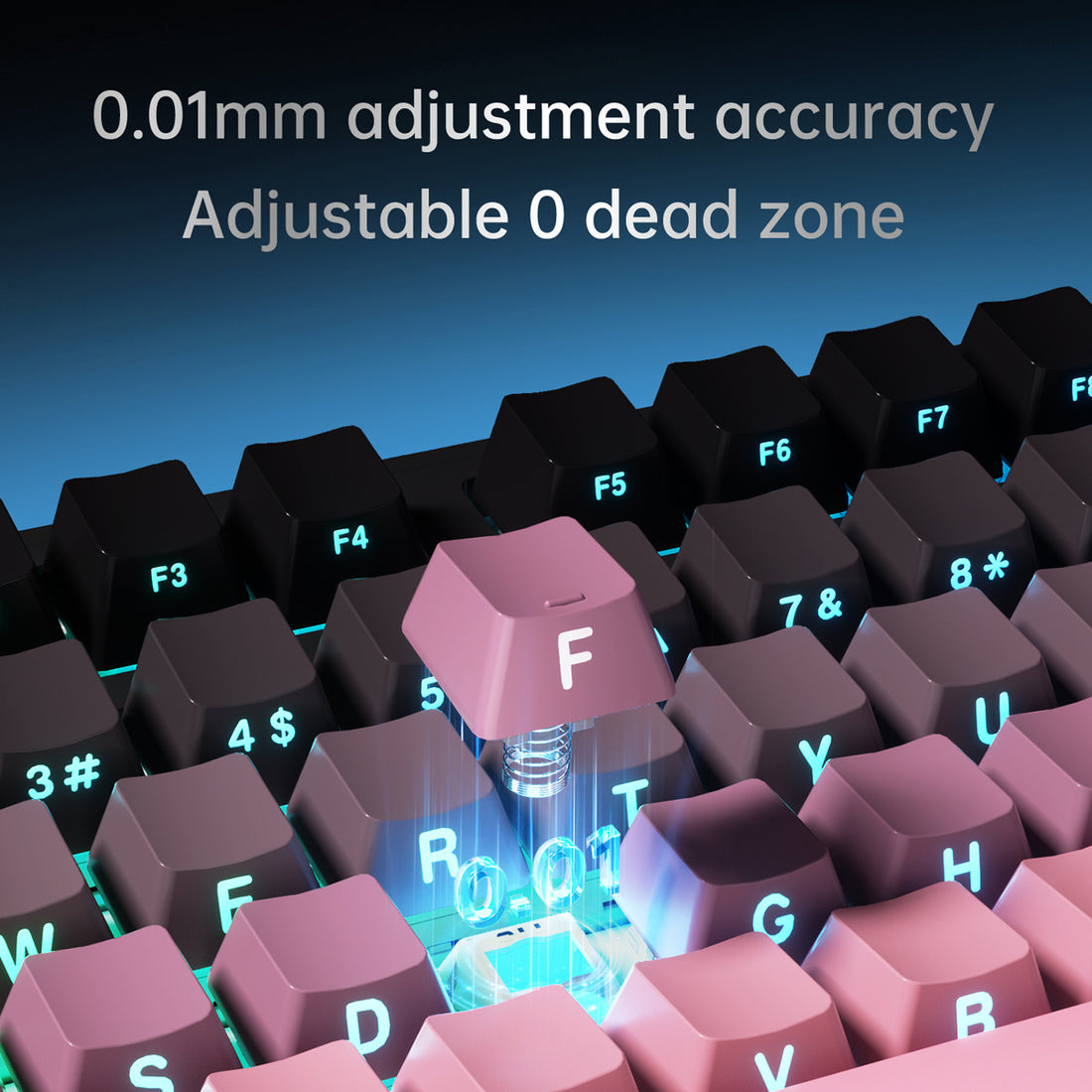 AJAZZ AK980 Max Wired Mechanical Keyboard with Magnetic Switch 101 Keys ...