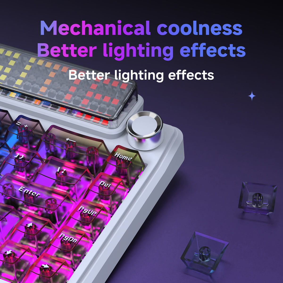 AJAZZ Pixel68 Dot matrix large screen mechanical keyboard | Dual