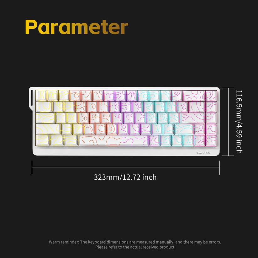 AJAZZ NK68 V2 Mechanica Keyboard with 65-key layout plug and play wire ...