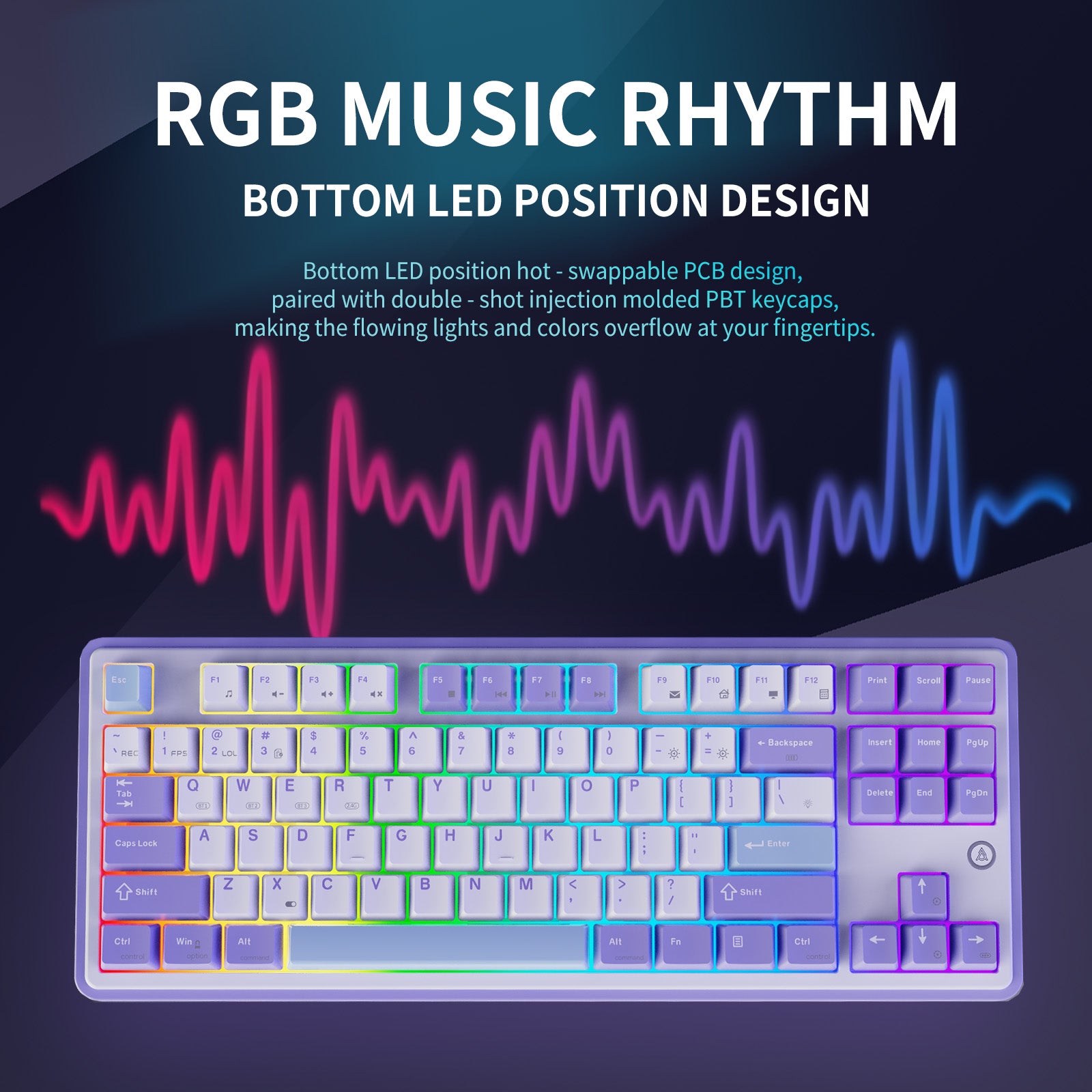 AJAZZ AK870 Keyboard - Compact 87 Keys TKL Design with Hot-Swap