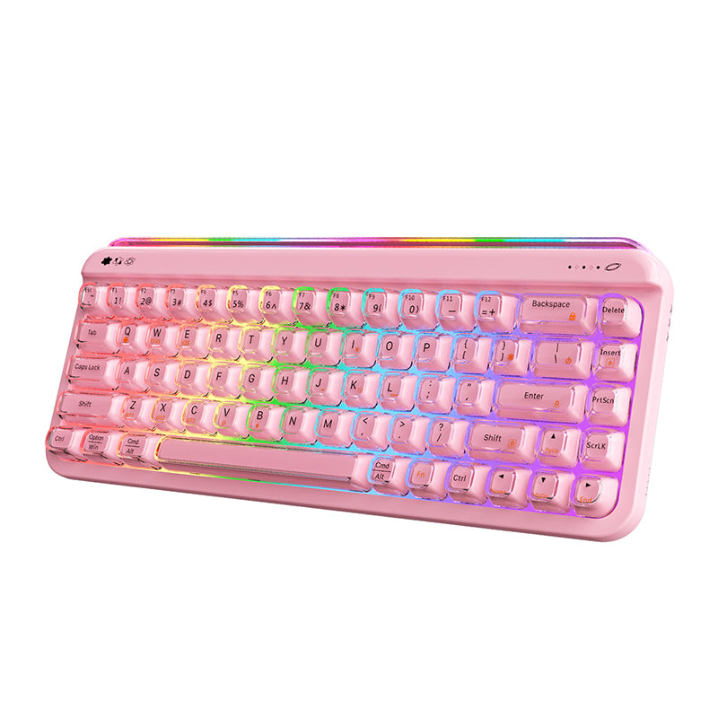 AJAZZ AF68 Tri-mode membrane keyboard 4000mAh Semi-transparent two-tone keycaps RGB side light
