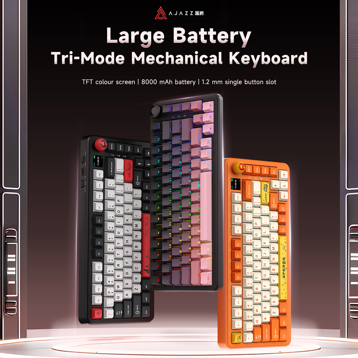 AJAZZ AK820 MAX PLUS Mechanical Keyboard TFT colour screen 8000