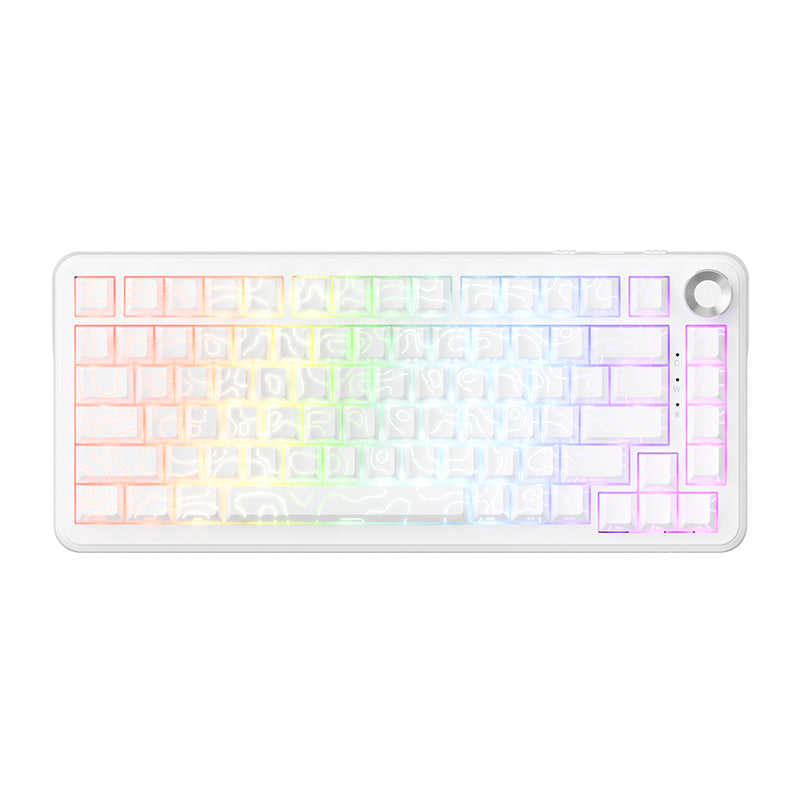 AK820 MAX RGBホワイトキーボード本体 AJAZZ AK820 MAX HE Esports magnetic axis Keyboard RGB DIY version
