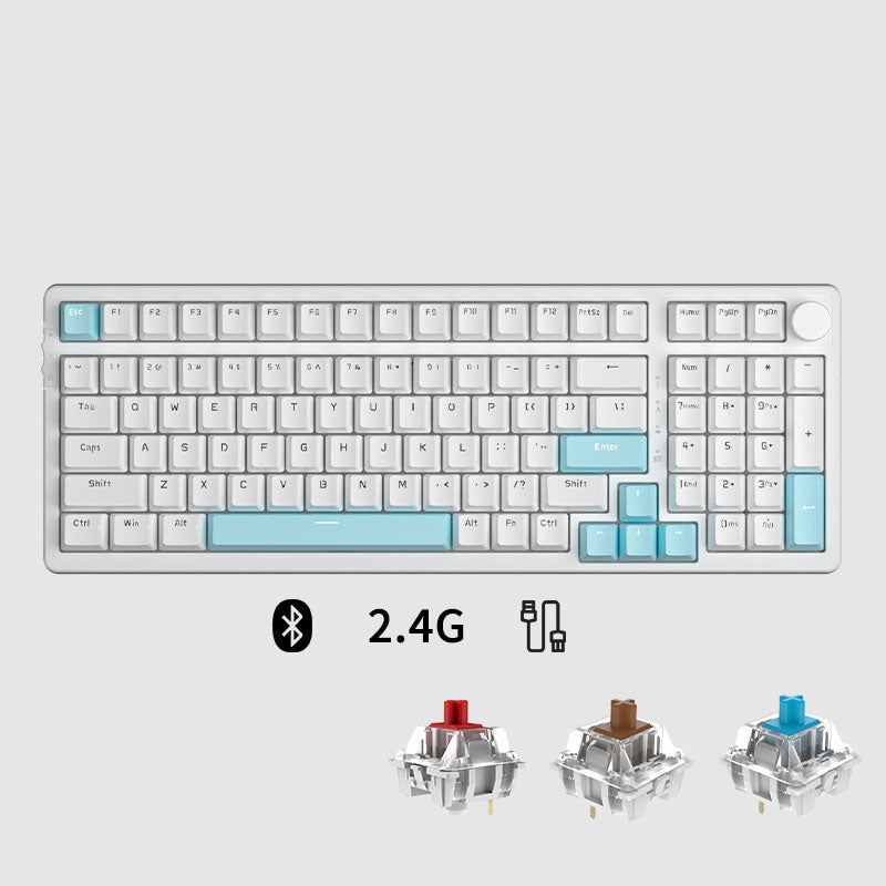 AJAZZ AK992 Retro Wired Mechanical Keyboard, 98-Key Full Layout