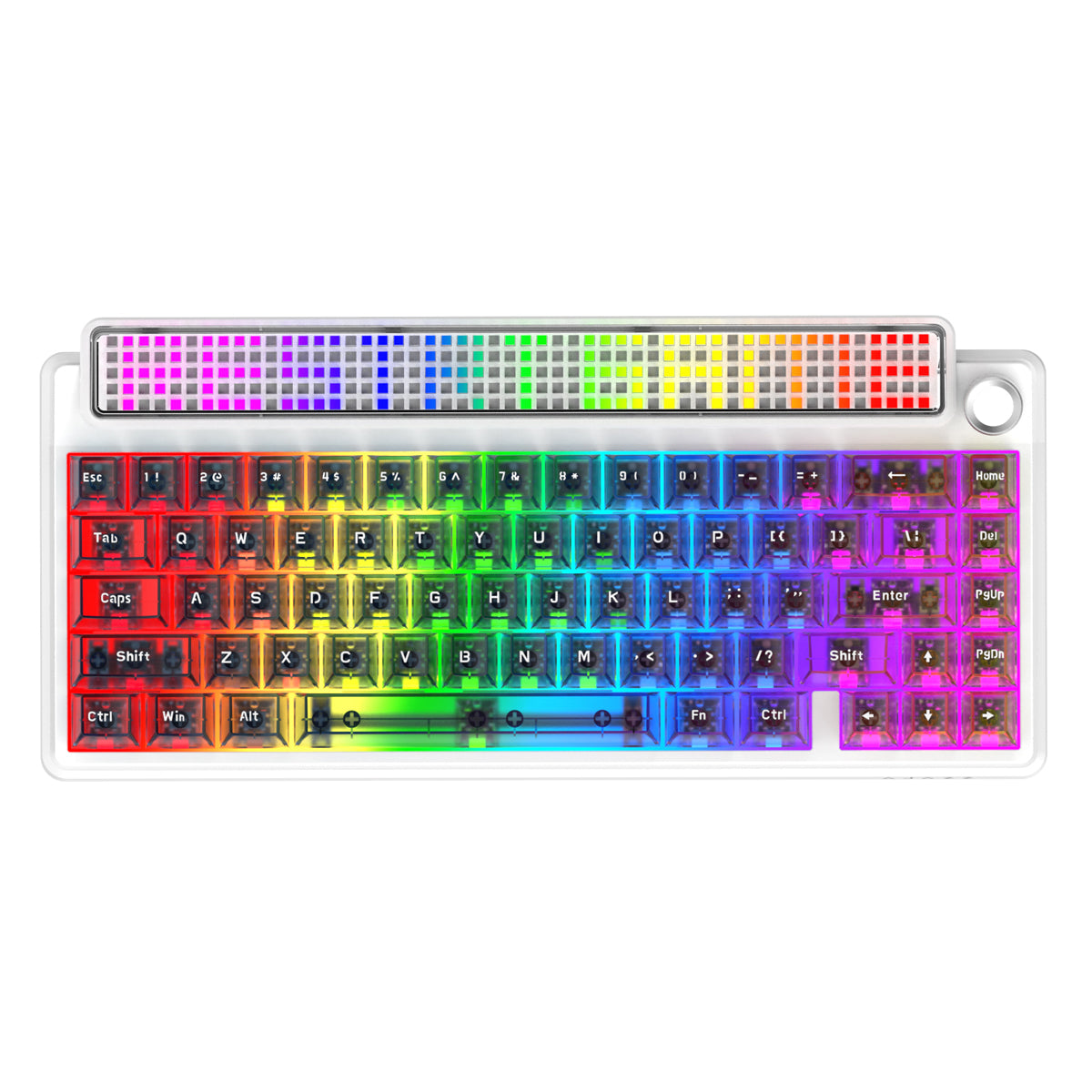 AJAZZ Pixel68 Dot matrix large screen mechanical keyboard | Dual 8K polling rate | Wireless Bluetooth 68-key layout  Hot-swappable design 260 LED smart screen 10000mAh large battery