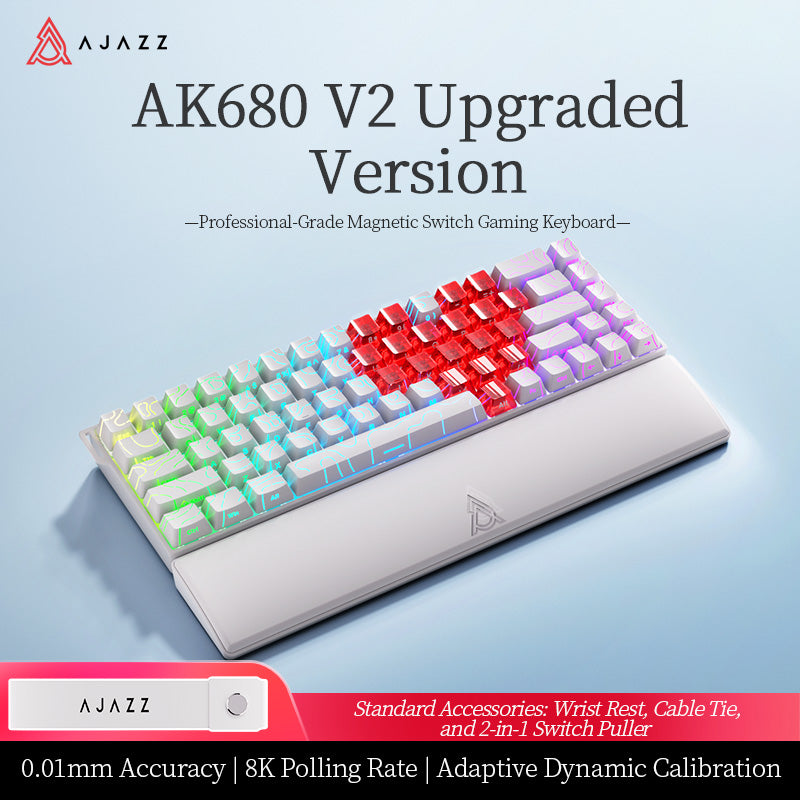 AJAZZ AK680 V2 Gaming mechanical keyboard RGB E-sports magnetic