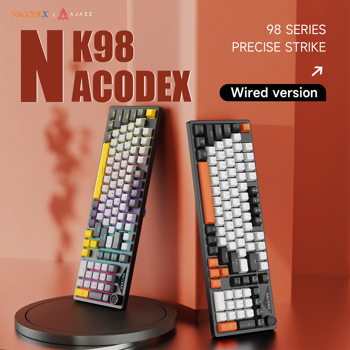AJAZZ NK98 Mechanical Gaming Keyboard with Wired Hot-Swapping 98 AJAZZ NK98 Mechanical Gaming Keyboard with Wired Hot-Swapping 98