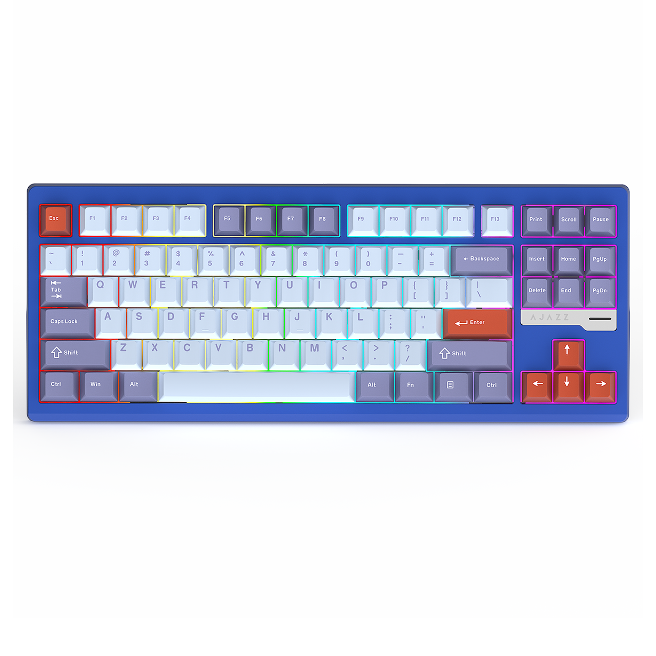 AJAZZ QS87 Aluminum Alloy Retro Mechanical Series Keyboard Three-mode