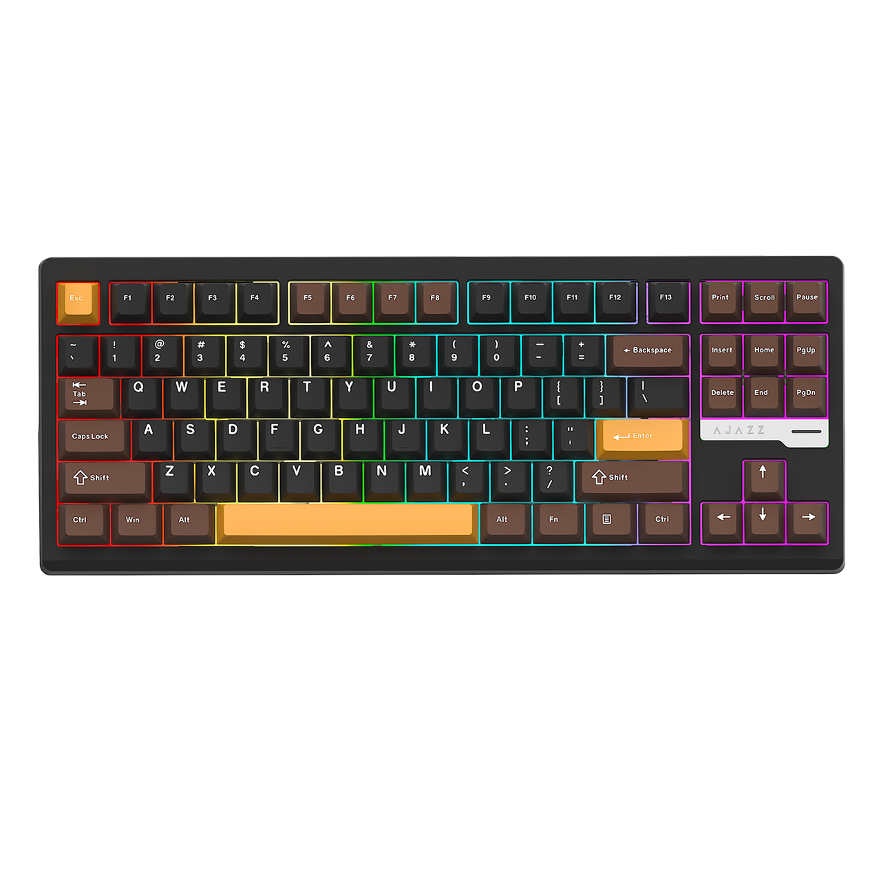 AJAZZ QS87 Aluminum Alloy Retro Mechanical Series Keyboard Three-mode