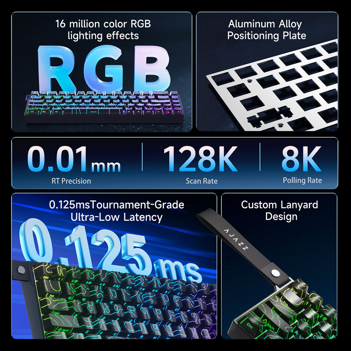 AJAZZ AK680 V2 Gaming mechanical keyboard RGB E-sports magnetic