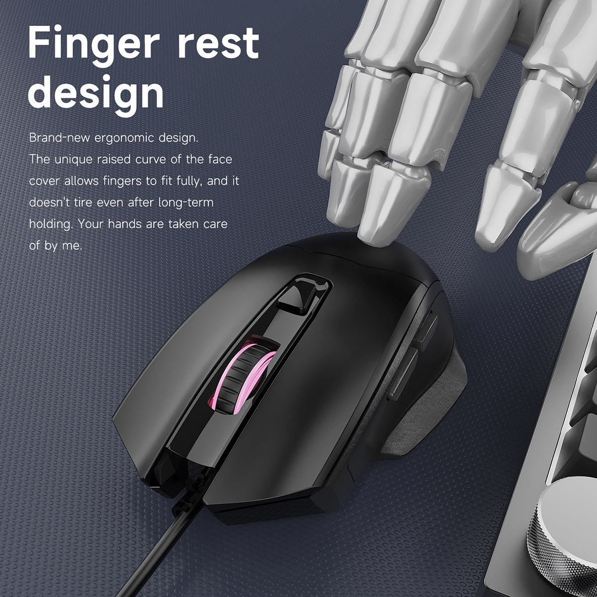 AJAZZ NJ05 Wired Mouse 4-level 3600DPl Plug and play 3D scroll