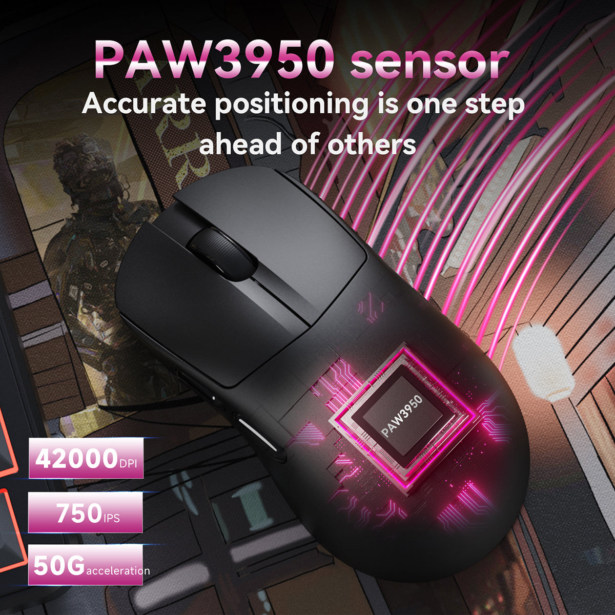 AJAZZ AJ179 TITAN Mouse Bluetooth Tri-mode PAW3950 8000Hz Return