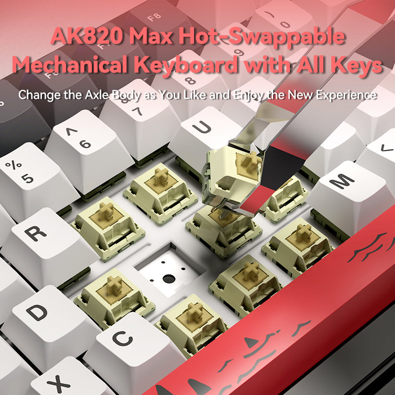 AJAZZ AK820 MAX PLUS Mechanical Keyboard Series with Screen, Three
