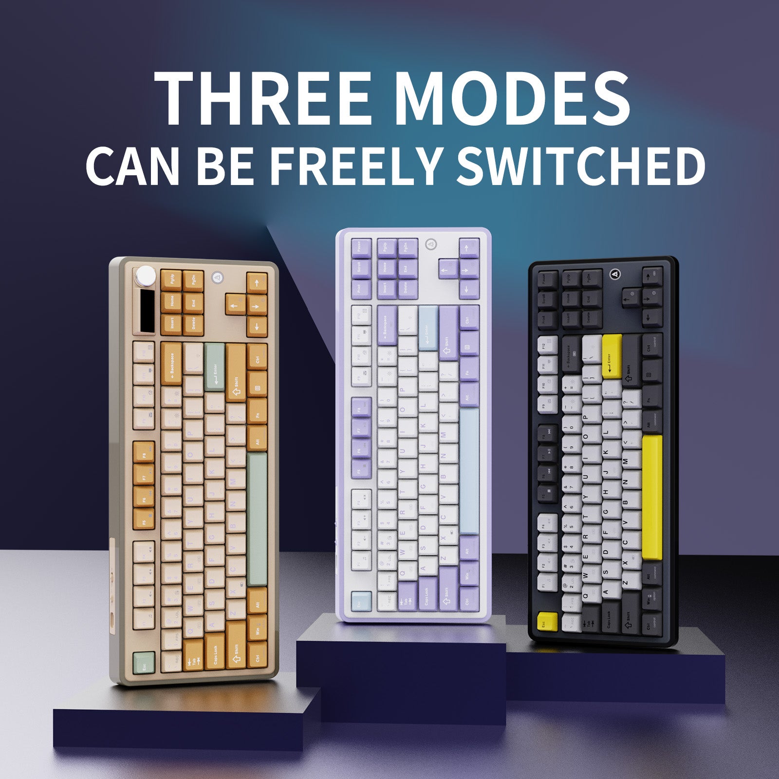AJAZZ AK870 Keyboard - Compact 87 Keys TKL Design with Hot-Swap