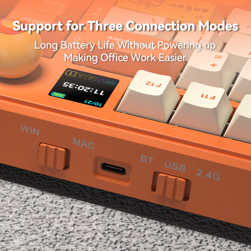 AJAZZ AK820 MAX PLUS Mechanical Keyboard Series with Screen, Three