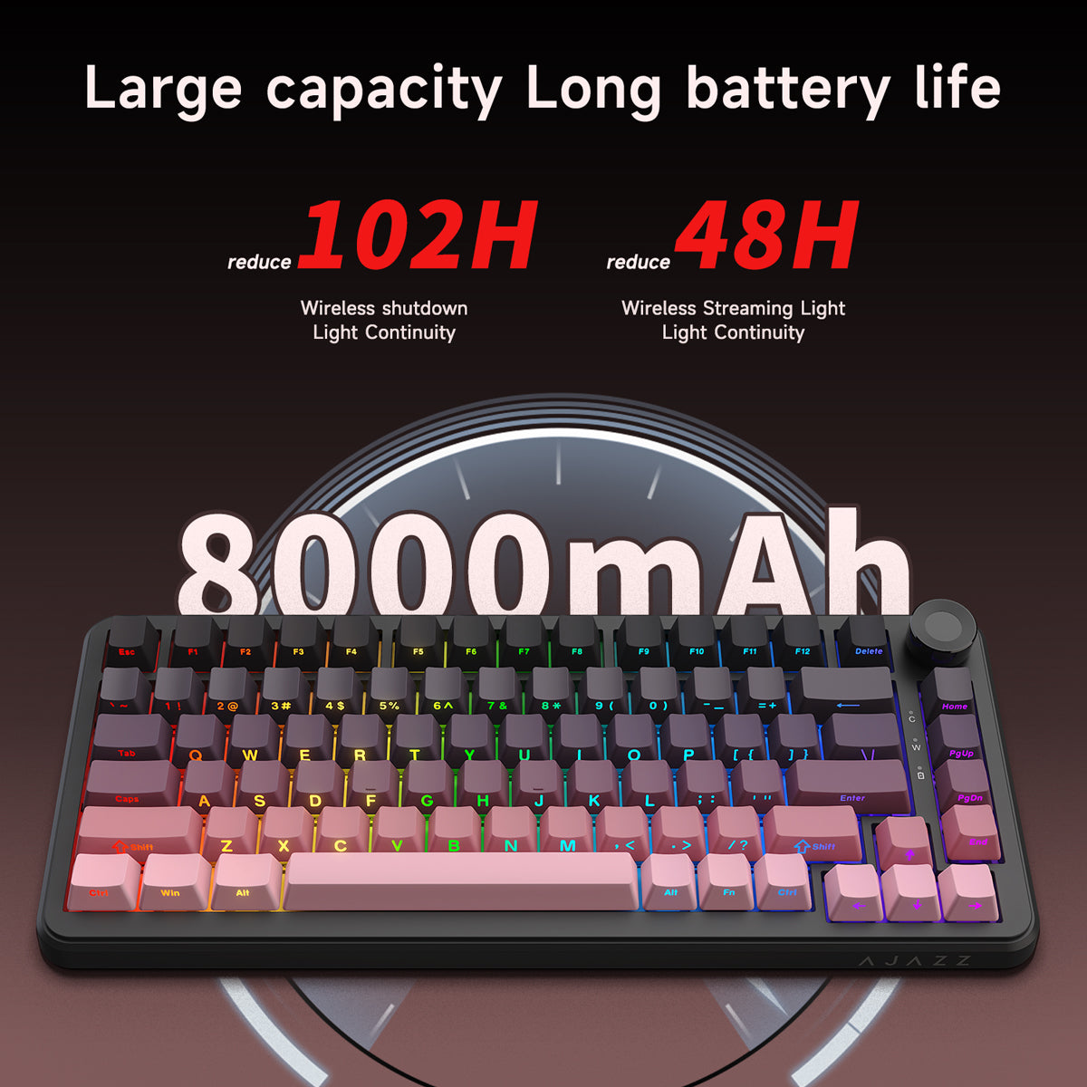 AJAZZ AK820 MAX PLUS Mechanical Keyboard TFT colour screen 8000