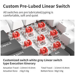 82 Key Hot Swappable Single Light Custom Gaming Mechanical Keyboard 82 ...