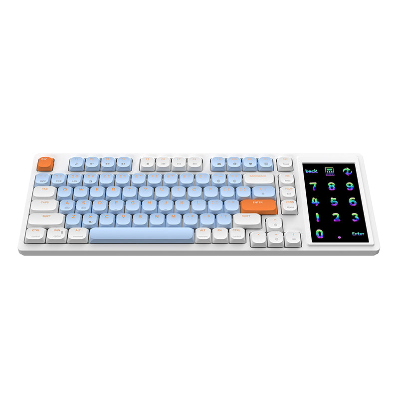 81 key Touch Screen Low Profile Mechanical Keyboard with 4.33inch