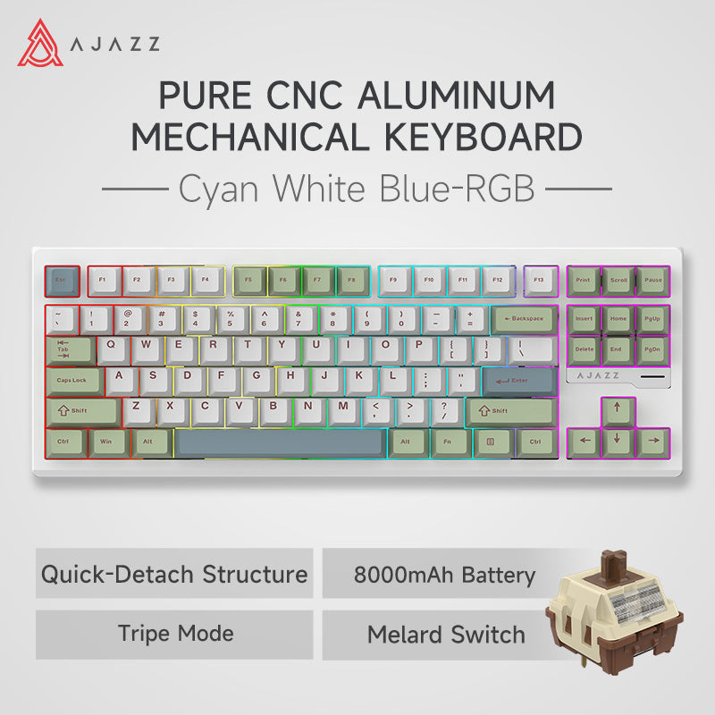 AJAZZ QS87 Mechanical CNC Aluminum Alloy Keyboard – AJAZZ Official