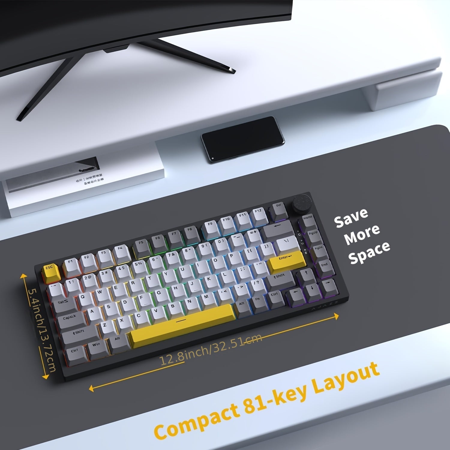 AJAZZ AK820 MAX HE Esports magnetic axis Keyboard RGB DIY version