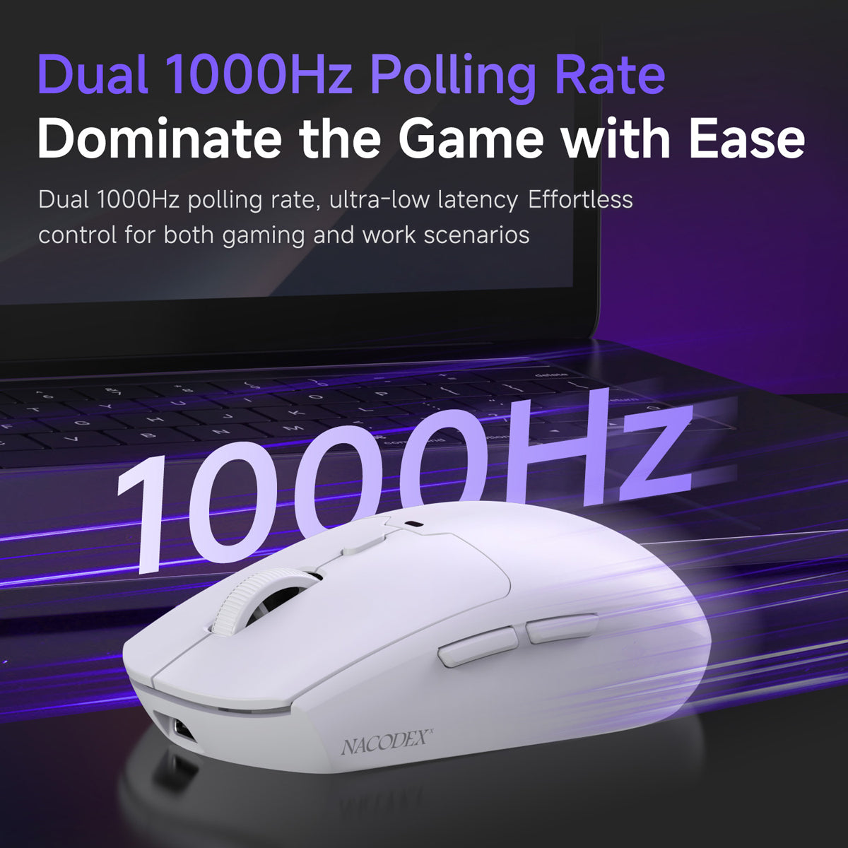 AJAZZ NJ11 Wireless Gaming Mouse with 1000Hz Polling Rate 6-Level