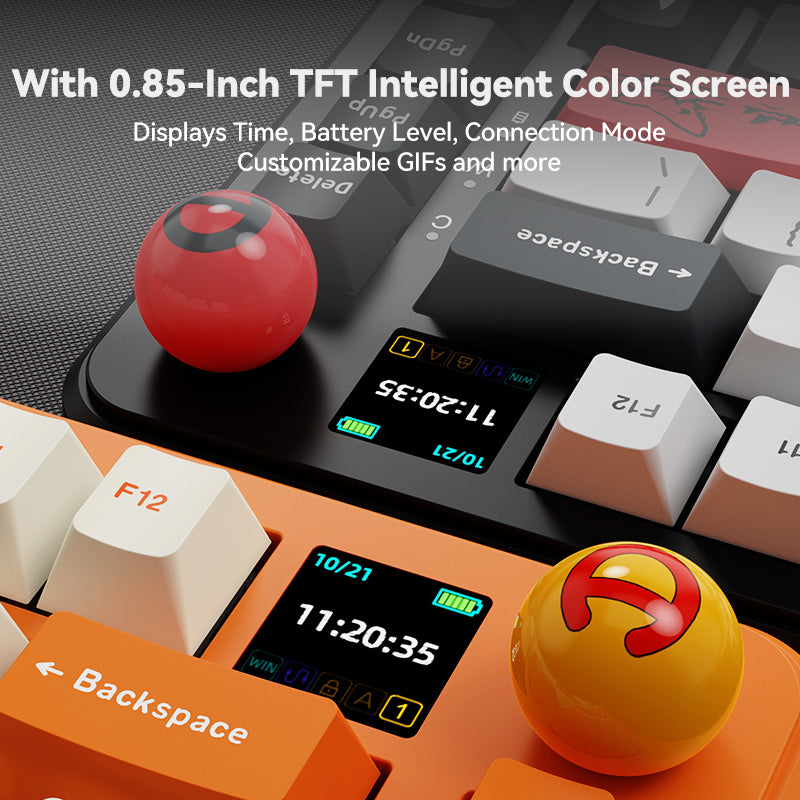 AJAZZ AK820 MAX PLUS Mechanical Keyboard Series with Screen, Three