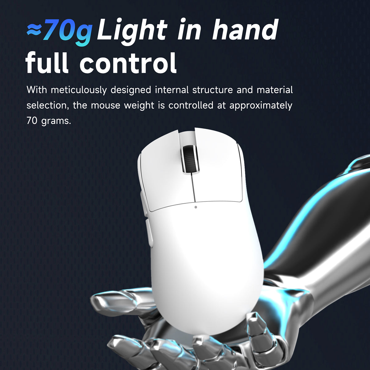 AJAZZ NJ08 MC Wireless Gaming Mouse 300mAh high-capacity battery 6