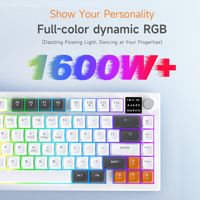 AJAZZ AF82 Gaming keyboard Series Quiet Bluetooth/2.4G Wireless/Wired ...
