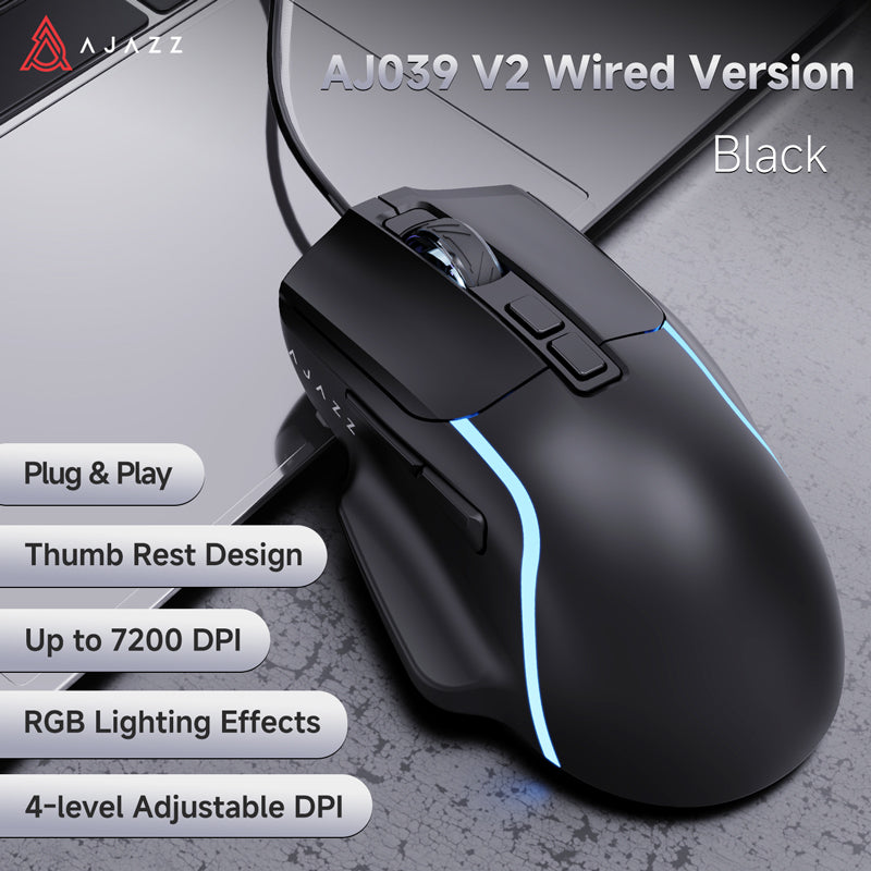 AJAZZ AJ039 V2 Gaming and Office Mouse 7-Button Mouse with