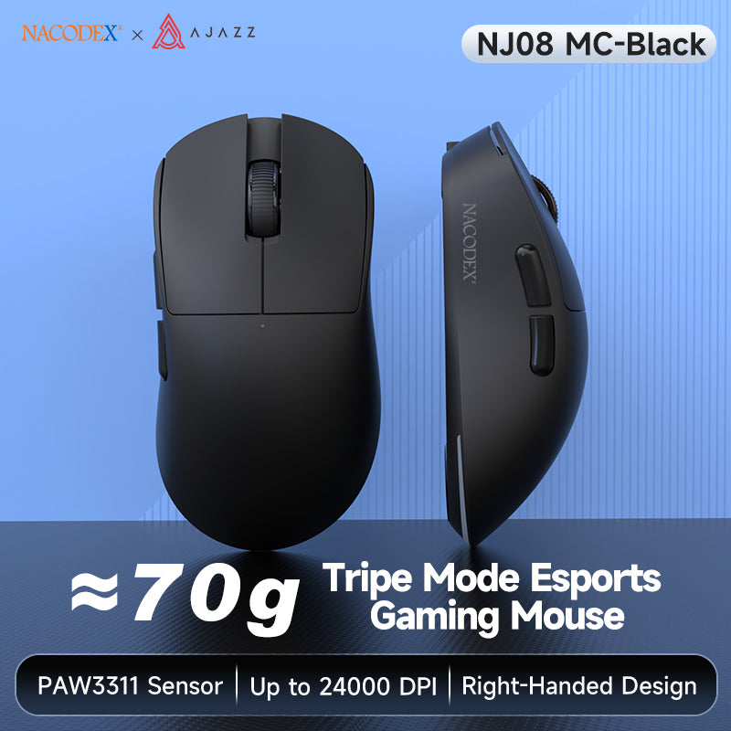 AJAZZ NJ08 MC Wireless Gaming Mouse 300mAh high-capacity battery 6