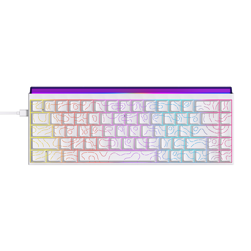 AJAZZ NK68 Small Mechanical Keyboard 68-key layout  Mixed Light Red axis All-key hot-swappableHull structure  Wired Version