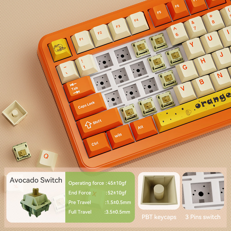 AJAZZ AK820 MAX PLUS Mechanical Keyboard Series with Screen, Three