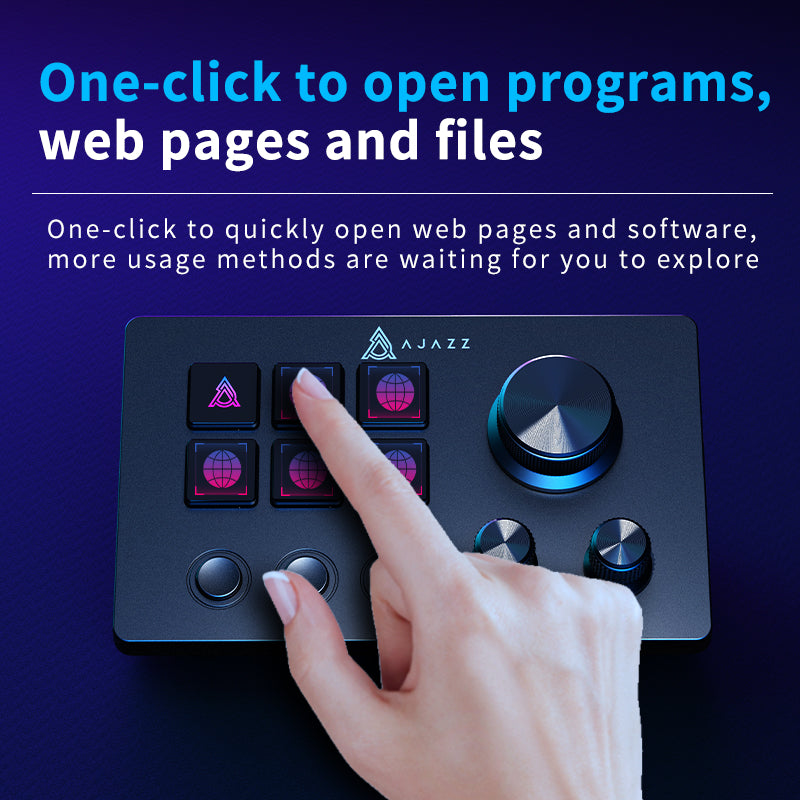 AJAZZ AKP03E Desk Controller Programmable knob buttons, multi